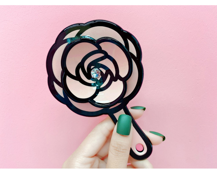 Зеркало 韩国进口grain de beaute饰品甜美粉色花朵小镜子随身镜化妆镜