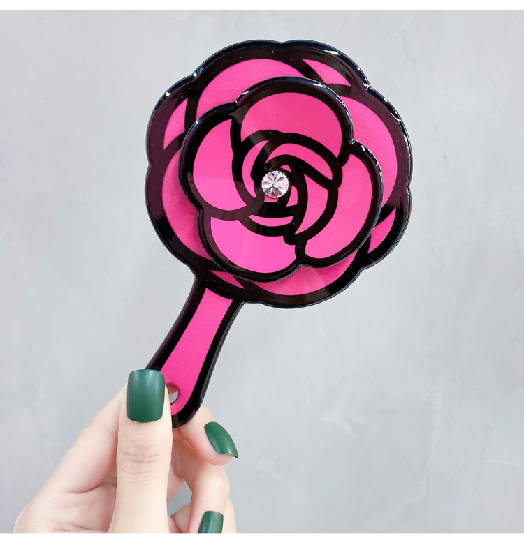 Зеркало 韩国进口grain de beaute饰品甜美粉色花朵小镜子随身镜化妆镜