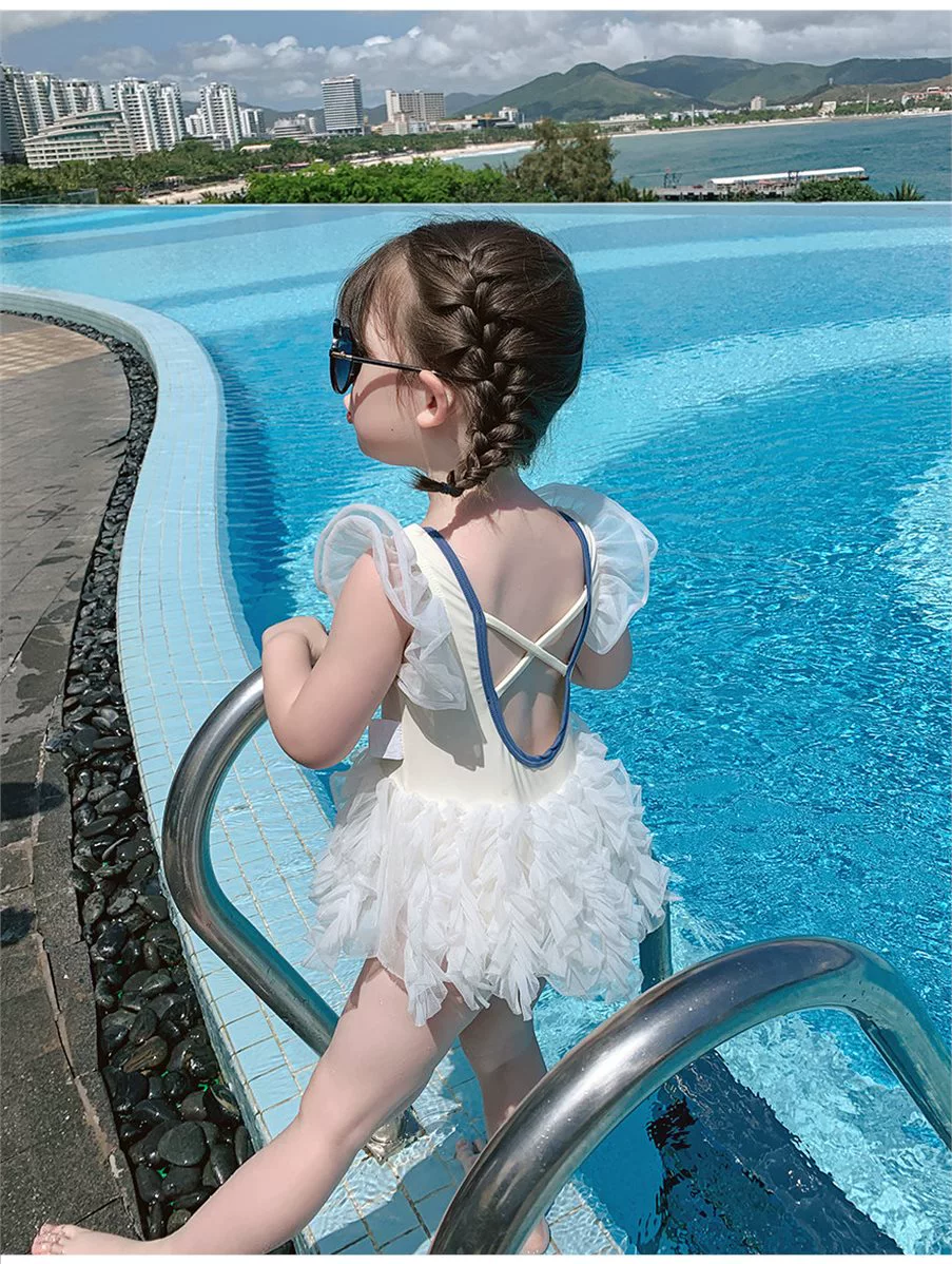 Quần áo trẻ em năm 2020 mới của trẻ em mùa hè áo tắm một mảnh áo tắm cô gái áo tắm thư công chúa áo tắm - Đồ bơi trẻ em