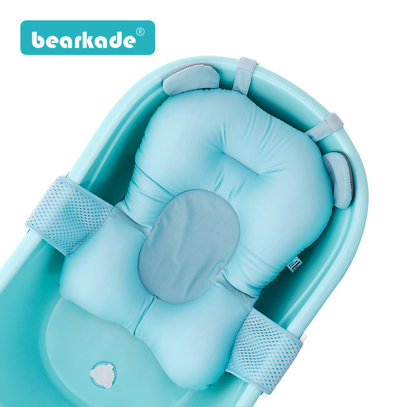 Newborn Baby Bath Theist Tub Net Pocket Bath Bed Bath anti-slip for sitting lying baby suspended sponge cushion universal