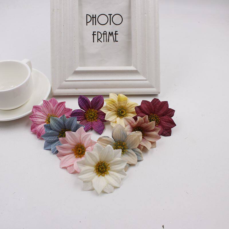 DIY Simulation Tiara Flower Flower Head Flowers Morandi Tone Tea Rose-scented Concubine Rose Pattern Bauhinia