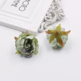 DIY моделирование ретро -европейская стиль элегантная шелковая ткань пиони цветочный бутон поток головы