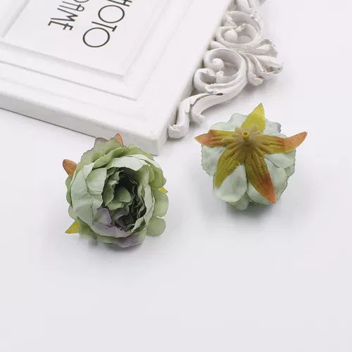 DIY моделирование ретро -европейская стиль элегантная шелковая ткань пиони цветочный бутон поток головы