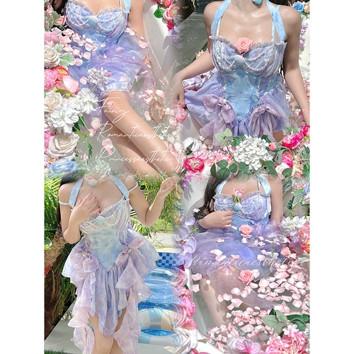 Spot [Starlight Mermaid] Приморские каникулы предпочтительнее романтического платья атмосферы пляжа Слим -острова