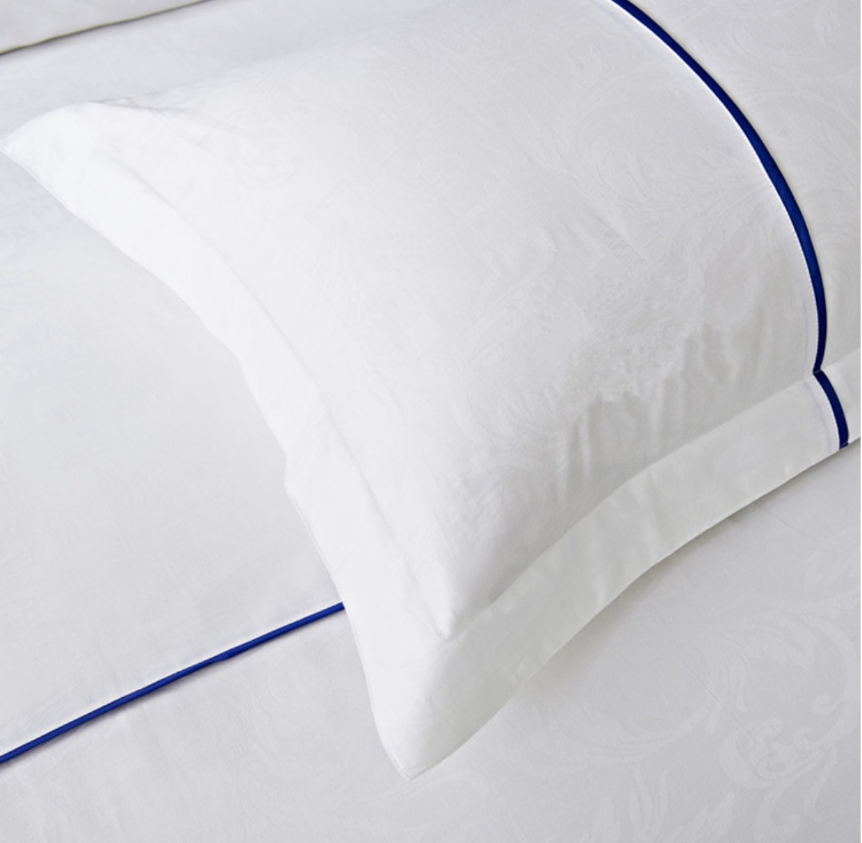 Khách sạn sao khách sạn khăn trải giường 60 bông satin satin màu trắng tinh khiết vỏ gối - Gối trường hợp gối tựa lưng