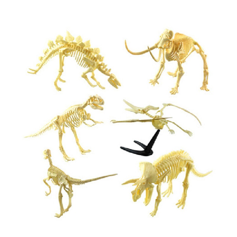 送料無料 4D 組み立てられた恐竜骨格モデル DIY ティラノサウルス トリケラトプス ステゴサウルス マンモス ステゴサウルスのおもちゃ