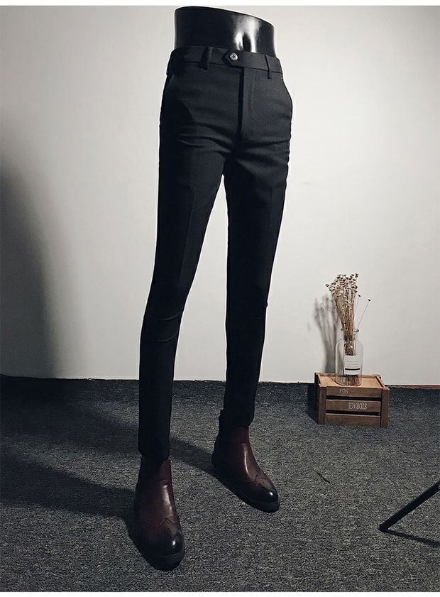 19 mùa xuân Anh kinh doanh quần tây nam mỏng Tóc mỏng stylist căng quần quần nam phù hợp với quần thủy triều quần tây nam công sở