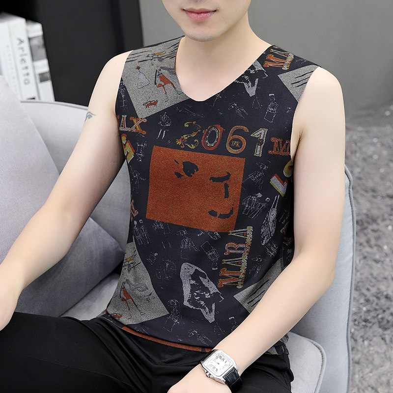 Duvet Traceless Warm Vest Men's Autumn Winter Wear Double Face Plus Suede Slim without Sleeveless Shoulder Waistcoat