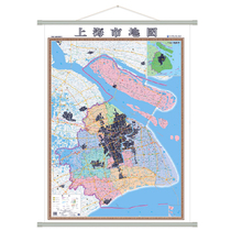 2019 new version of 1 4-meter Shanghai map wall chart HD provincial hanging painting office living room decoration painting