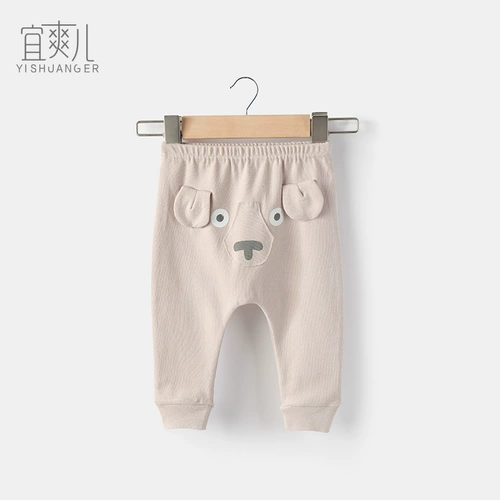 Детские штаны подходит для мужчин и женщин, хлопковые мультяшные демисезонные леггинсы для девочек, 0-1-3 лет