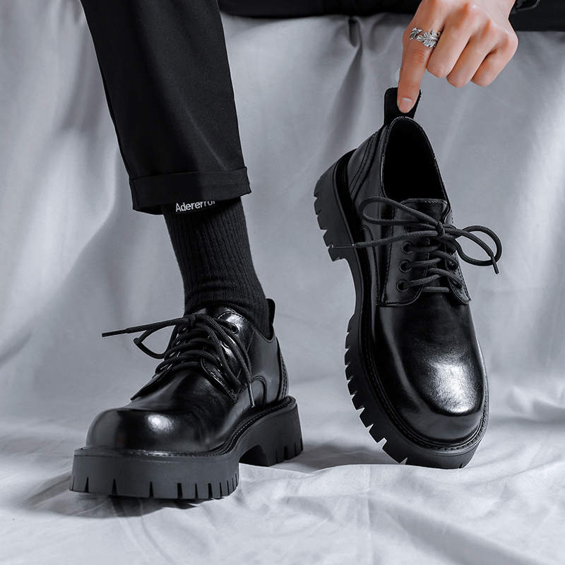 Derby Leather Shoes for Men, 7cm Invisible Thick Sole Height Increasing Formal Business Shoes, Big Toe Wedding Groom Casual Suit Wedding Shoes Derby Leather Shoes for Men, 7cm Invisible Thick Sole Height Increasing Formal Business Shoes, Big Toe Wedding Groom Casual Suit Wedding Shoes