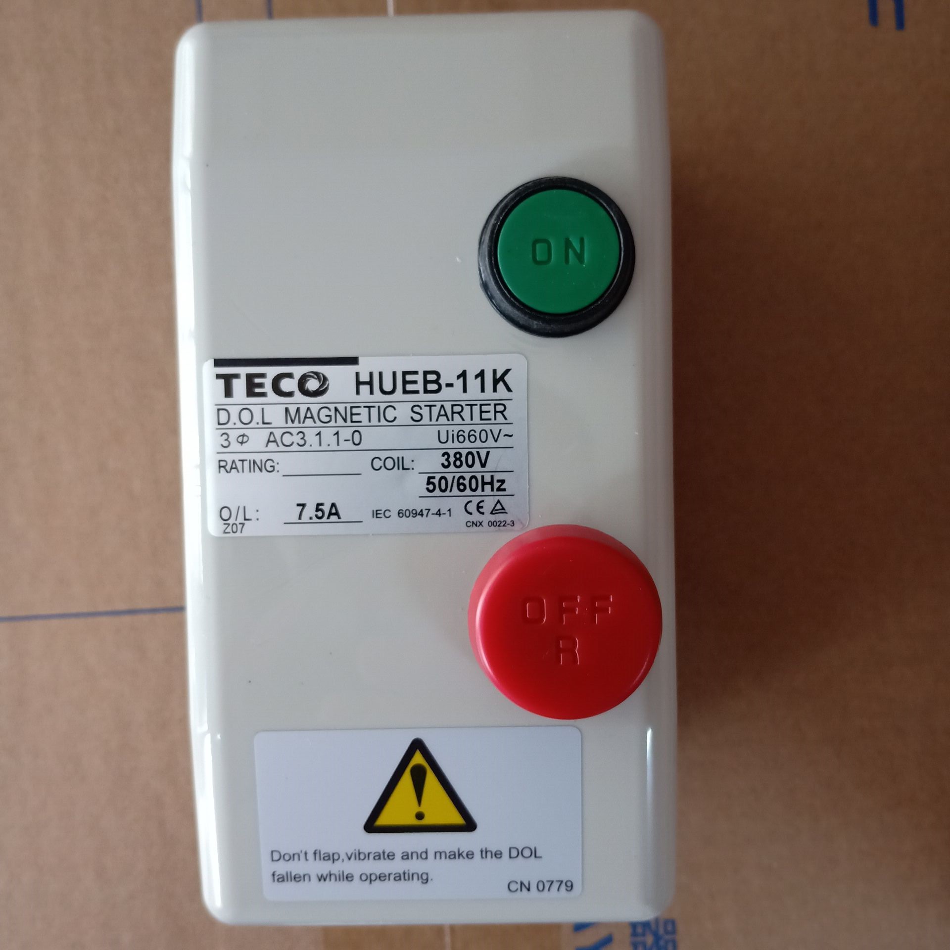 1A original installation Dongyuan TECO table An magnetic switch starter HUEB-11K 16K 12 5A 10A 7 10A 5A