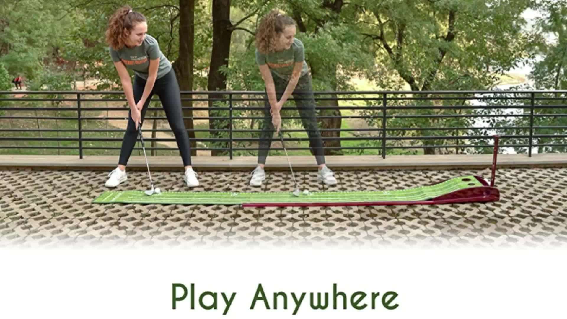 New Arrival Golf Putting Trainer Velvet Solid Wood Putting Green Golf