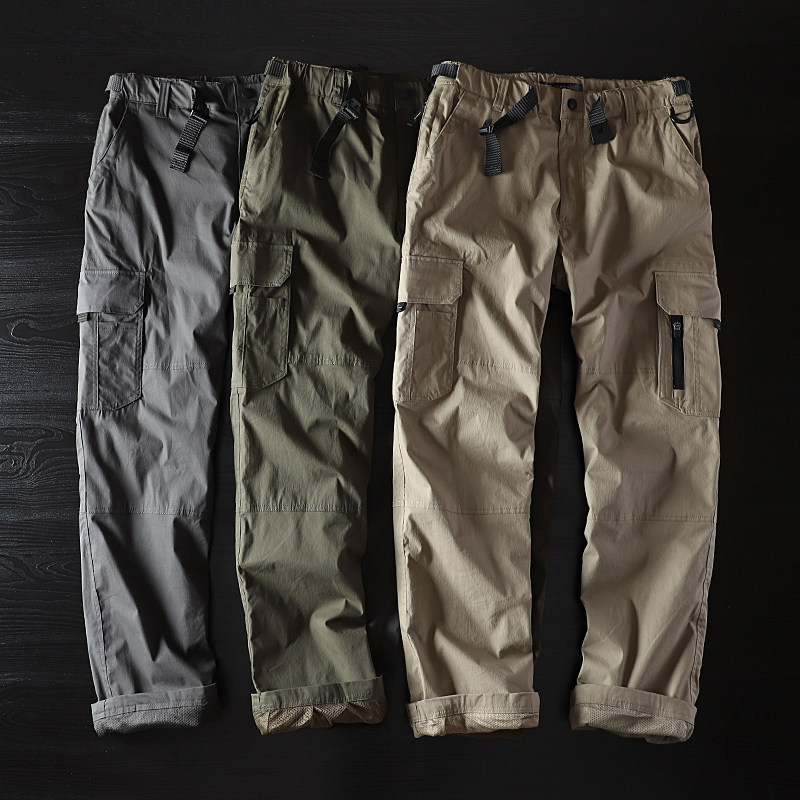 Foreign trade tail single male cut Pets American retro work clothes Pants Tide Cards Big Size Fat Sub Pants Exit Original Single Straight Barrel Long Pants