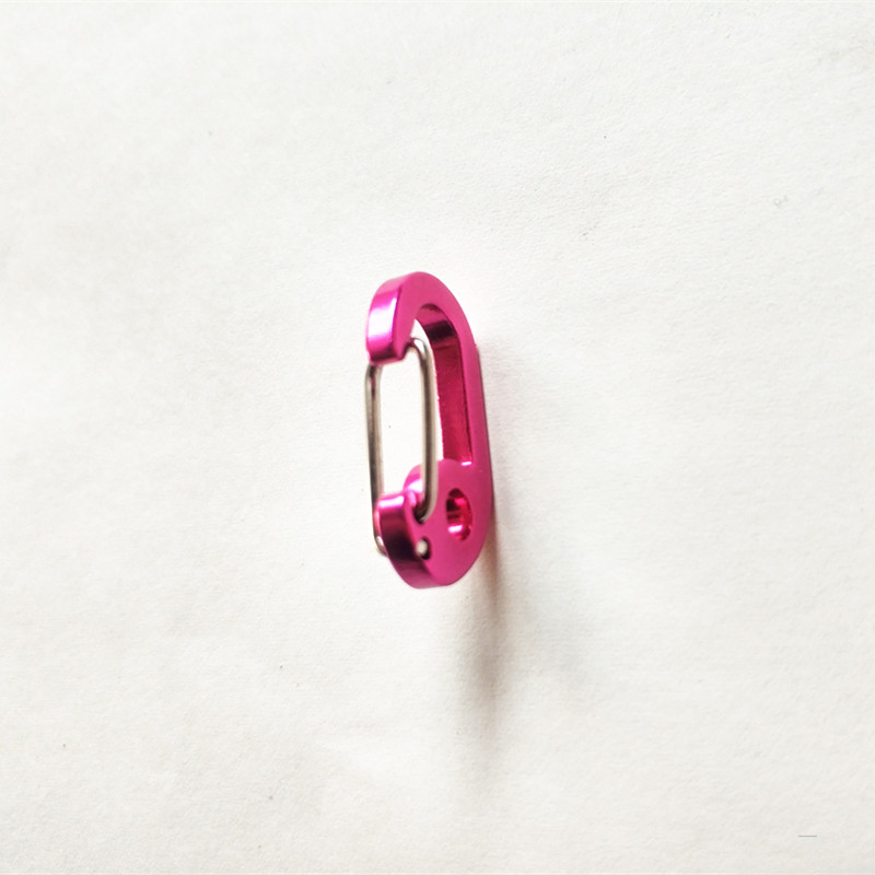 Small D-type wire buckle mini keychain aluminum alloy opening ring hanging buckle outdoor small buckle bag decorative buckle