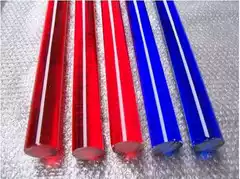 Colored acrylic rod plexiglass Rod colored plastic rod decorative rod diameter 8mm Red Blue