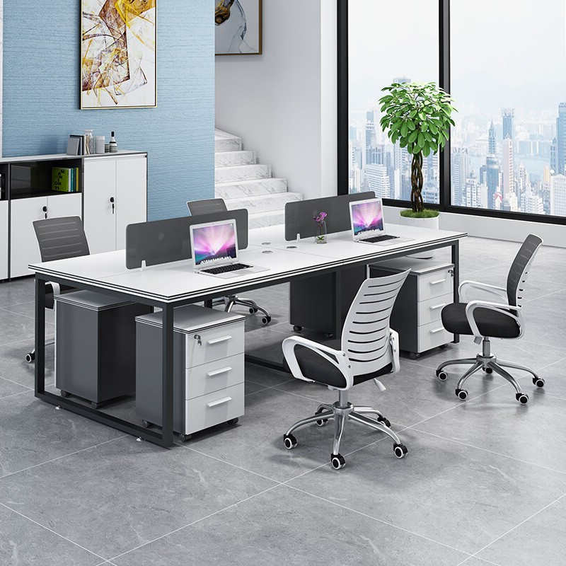 Beijing Tianjin office desk and chair combination screen work station six-person staff table simple modern four-person spot spot