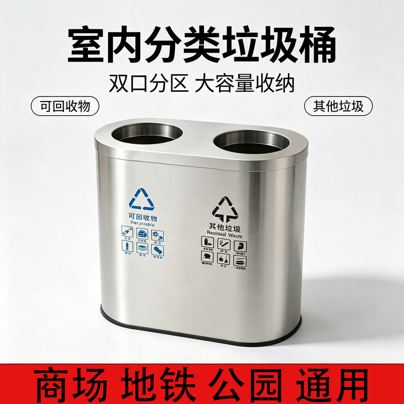 Commercial Stainless Steel Sorting Bin Indoor Trash Can Fruit Peel Storage Bin Sorting Collection Bin Large Capacity Trash Can Commercial Stainless Steel Sorting Bin Indoor Trash Can Fruit Peel Storage Bin Sorting Collection Bin Large Capacity Trash Can