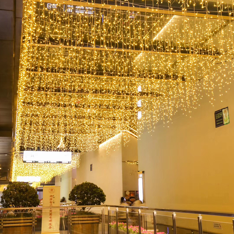 led ice strip lights colorful lights flashing lights string lights 24V low voltage outdoor waterproof lighting curtain ceiling Christmas decoration lights