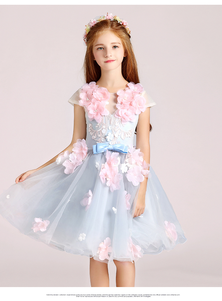 Trẻ em ăn mặc váy cô gái công chúa váy pettiskirt hoa cô gái váy cưới bữa tiệc sinh nhật máy chủ nhỏ đàn piano trang phục quần áo bé trai