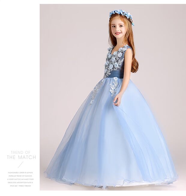 Mùa thu và mùa đông cô gái mới ăn mặc trang phục piano dài trẻ em Giáng sinh món quà Giáng sinh váy tiệc - Váy trẻ em quần áo trẻ em cao cấp