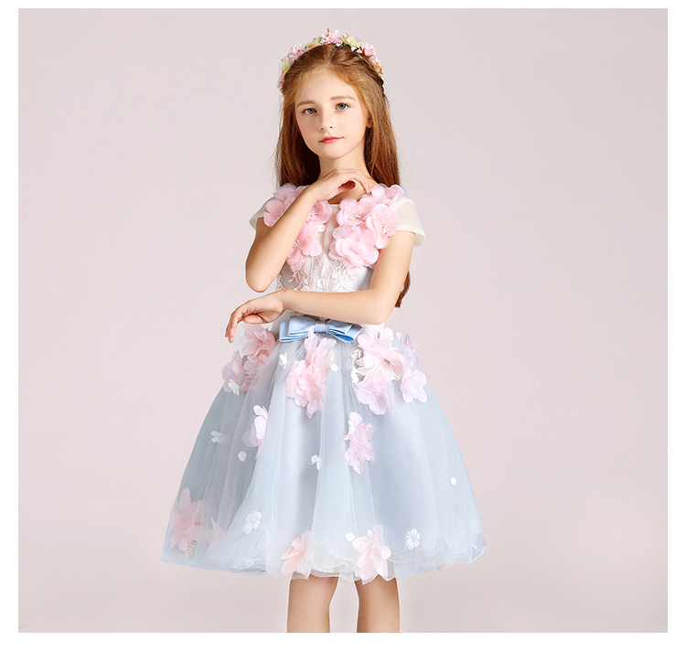 Trẻ em ăn mặc váy cô gái công chúa váy pettiskirt hoa cô gái váy cưới bữa tiệc sinh nhật máy chủ nhỏ đàn piano trang phục quần áo bé trai