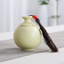 Tianlong colored sand mini portable tea pot portable medicine powder powder ceramic sealed storage jar small custom