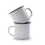 Ретро дорожная белая посуда для кемпинга со стаканом, комплект, США