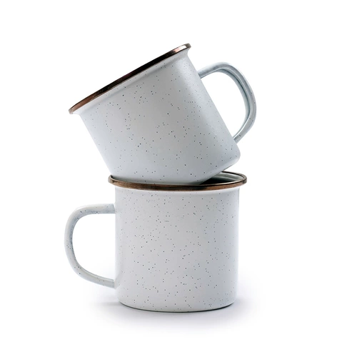 Ретро дорожная белая посуда для кемпинга со стаканом, комплект, США