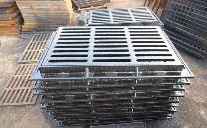 350X500 ball ink grate ductile iron ductile well cover grate cast iron drain well lid plate