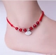 Tự làm phiên bản tiếng Nhật và tiếng Hàn của cô sinh viên đơn giản thuần khiết dây đỏ mắt cá chân nữ làm bằng tay cá tính tươi trong năm nay bán buôn - Vòng chân