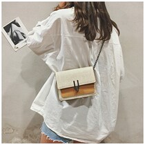 ins bag female chic oblique cross atmosphere Joker student Harajuku style retro Korean girl simple chain bag