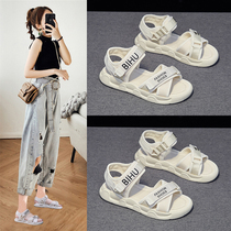 Sports sandals women 2021 new summer flat wild casual sandals ins tide explosive soft bottom light