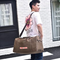 Special large capacity canvas wage bag travel bag female duffel bag portable male school clothes shoulder bag waiting bag
