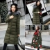 Áo dài chống cotton nữ dài 2018 phiên bản Hàn Quốc mới của mùa đông hoang dã áo khoác cotton cổ áo lông lớn học sinh hai bên mặc áo khoác áo phao lông vũ nữ Bông