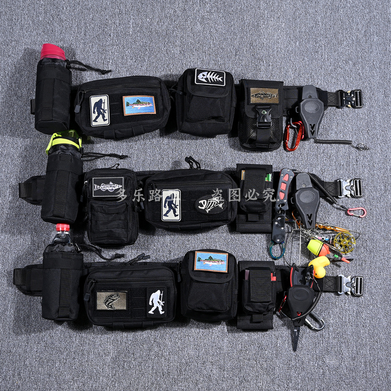 Multifunctional Rock Fishing Lure Belt, Portable Sea Fishing Waist Bag, Stream Fishing Storage Bag, Lure Tactical Belt with Rod Holder Multifunctional Rock Fishing Lure Belt, Portable Sea Fishing Waist Bag, Stream Fishing Storage Bag, Lure Tactical Belt with Rod Holder
