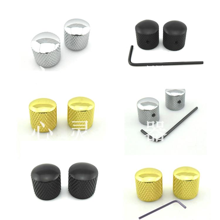Han Produces Electric Guitar Bass metal with screw hole soundcolor volume button potentiometer knob Twist Cap Guitar Accessories 