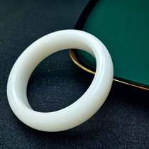 Xinjiang Hotan Jade Mutton Fat White Jade Bracelet Hotan Jade Mutton Fat White Jade Bracelet Mutton Fat Jade Bracelet Large Diameter