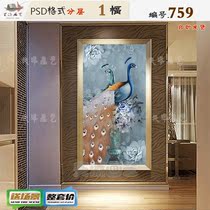Nordic Modern Hand Painted Mascot Peacock Decoration Painting Material Hotel Hang Painting Living Room Genguan Hanging Paintings HD Pictures