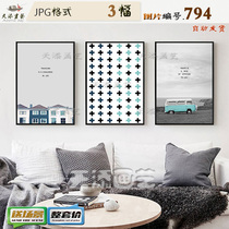 Nordic Prisons And Photo Wall Scenic Composition Decorative Paintings Hanging Paintings Hotel Couplets MATERIAL HIGH-DEFINITION PICTURES