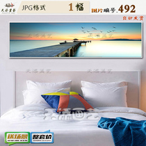 Modern Minimalist Beach Nostalgia Pier Natural Scenery Bedside Hanging Paintings Decorative Painting Material Spray-painted High-definition Tucu