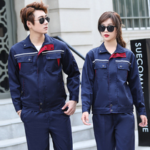 Spring and autumn long sleeve workwear suit men wear-proof electric welding steam repair tooling factory clothes custom repair labor conserved