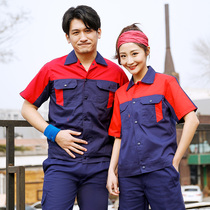 Summer welders work clothes suit mens long sleeves workshop workers uniforms abrasion-proof pure cotton workout workwear blouses