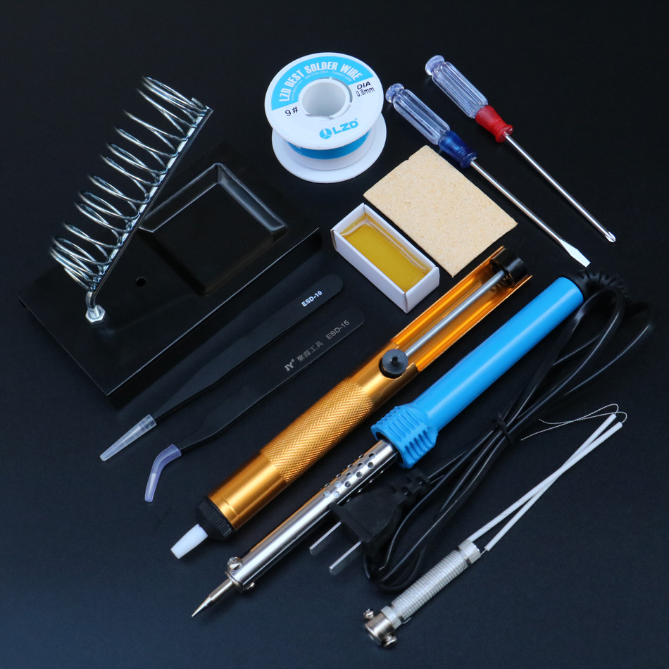 Constant temperature electric iron suit electric welding pen welding tin wire electroloo iron electronic maintenance tool home student experiment soldering iron