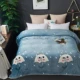 Mùa đông san hô lông cừu dày đôi flannel tấm đơn mảnh ấm cô gái ký túc xá cô gái dễ thương