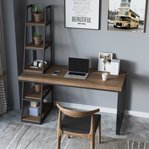 Solid wood desk Bookshelf integrated desk Simple computer desk Desktop household ladder shelf Single bedroom writing desk