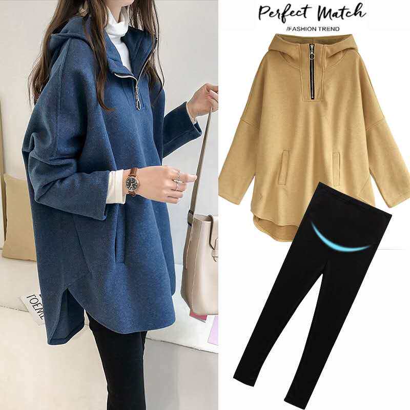 Pregnant woman Spring and autumn suit Fashion paragraph 2020 Tidal Hot Mother Early Autumn Ocean Pie out of two sets of gestational mothers Lianhood sportswomen