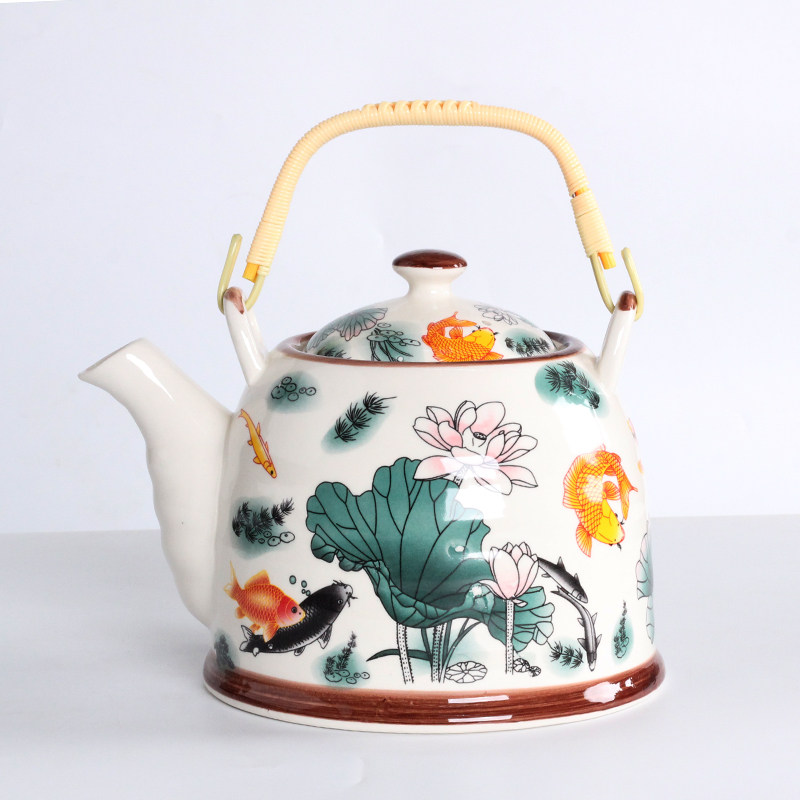 Chenxi 1 7L large capacity tea kettle tea set hotel home dining room teapot ceramic large beam lifting pot single pot