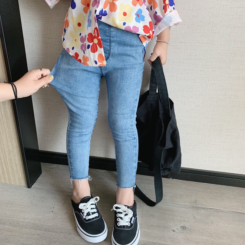 South Korea Girl Pencil Jeans Boy Girl Sashimi Jean Girl Pants Long Pants Smoke Pipe Pants Tide 2020 Autumn Dress New