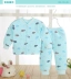 Bộ đồ lót trẻ em bằng vải cotton cho bé trai và bé gái mùa thu Quần áo cotton đôi cotton mùa xuân và mùa thu cotton ba lớp quần áo trẻ em đẹp Quần áo lót